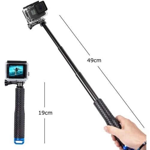 Handheld Extendable Pole Monopod Selfie Stick for GoPro HERO8 7 6 HERO4 Session HERO 5 4 3+ 3 2 1 xiaoyi For GoPro Accessories