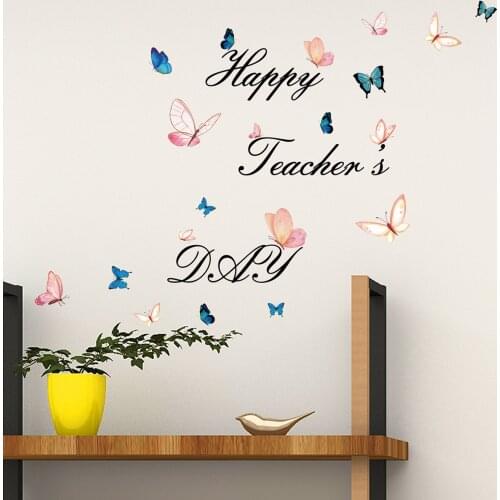 Creative Butterflies Wall Sticker Home Living Room Decoration Teenager Aesthetic Art Decals Home Decor Vinyl Mural Wallpaper