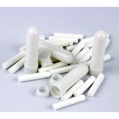 100pcs/ Set Free shipping White Blank Nasal Inhaler Aromatherapy Nasal Inhaler Sticks with Wicks ZKH180