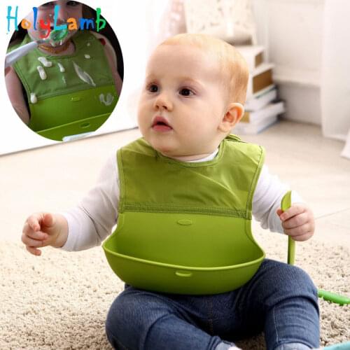 11.11 Bib Child 4T to 6T Baby Bibs Waterproof Fashion Silica Gel Baby Girl Clothes For Boys Feeding Apron Silicone Bib