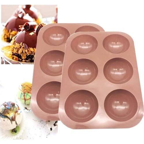 2Pack Bakeware Sets,Medium Semi Sphere Silicone Mold,Baking Mold for Making Hot Chocolate Bomb, Cake, Jelly, Dome Mousse