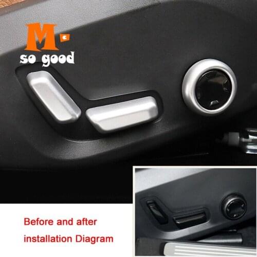 2018 2019 For Volvo XC60 Car Seat Adjustment Switch Cover Trim ABS Matte Auto Interior Accessories Styling Decoration Sticker