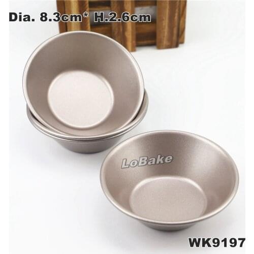 4pcs/lot) Mini 3 inches heavy round smooth nonstick tart holder coconut egg tarts pan cheesecake tin pudding cupcake mold DIY