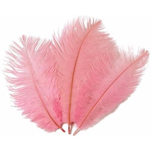 Free shipping 500pcs/lot Pink Ostrich Plumages Feathers 25-30cm/10-12inches Wedding Christmas Decoration Cosplay DIY Pluma Craft