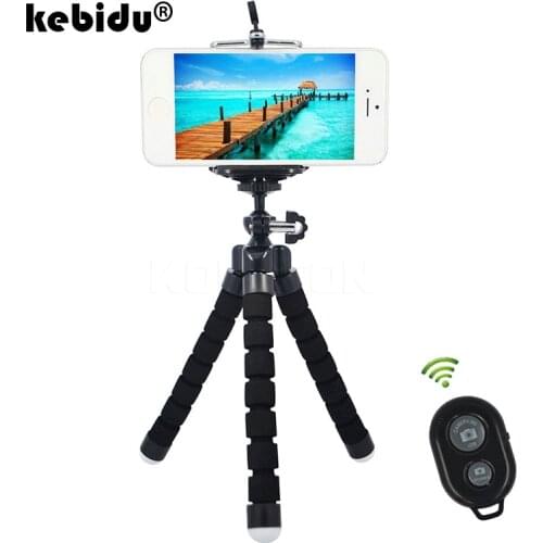 Wireless Bluetooth Shoot Release Remote Shutter + Holder Flexible Tripod Bracket Stand Mount For iPhone Samsung Android Phone
