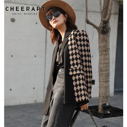 Женские длинные пиджаки Cheerart China At AliExpress