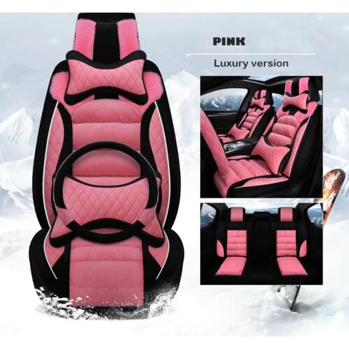 GEEAOK universal car seat cover plush For auto Lada Vesta granta Jaguar XE XJ XF XJL car Interior Accessories covers for cars