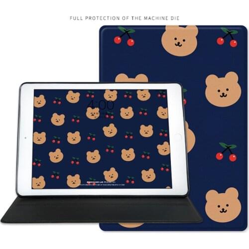 For Ipad Pro 11 Air 4 Mini 5 Case 2020 Ultra-thin Shatter-resistant All-inclusive Shell Bear Cartoon Protective Cover Cute