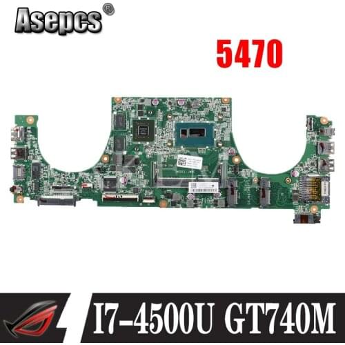 DAJW8CMB8E1 14-5470 Laptop motherboard For DELL Vostro 5470 original mainboard I7-4500U GT740M