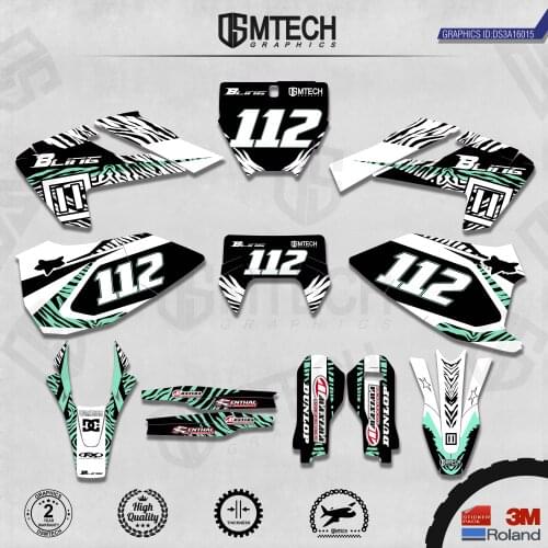 DSMTECH Customized Team Graphics Backgrounds Decals 3M Custom Stickers For TC FC TX FX FS 2016-2018 TE FE 2017-2019 015