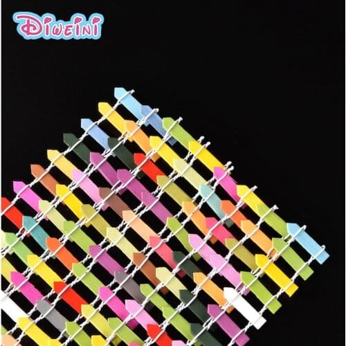 30CM Simulation Colorful Wooden Fence Action Figure Model Figurine Birthday Cake Mini Garden Decoration Toys Set Gift Kids