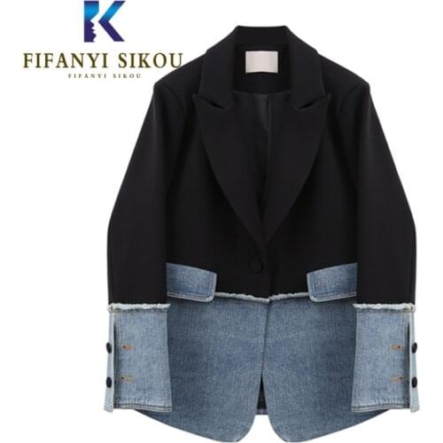 FIFANYI SIKOU Women's Denim Blazers