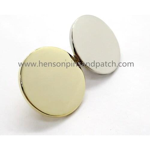 Custom silver and gold metal round pin badge