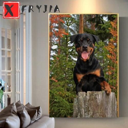 Full square/round drill Rottweiler 5d diy diamond painting embroidery 3D cross stitch mosaic diamond kits craft home decoration