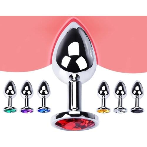 Metal Anal Plug Butt Plug Sex Toys Butt Toys For Women/Men/Couples Adults Game Masturbator Anal Size M -40