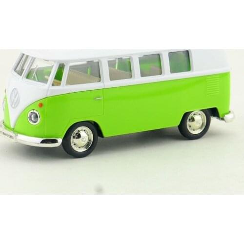 1:36 Scale Diecast Alloy Car Model For TheVolks wagen MicroBus T1 Transporter Classic Bus 1962 Collection Model Pull Back Toys