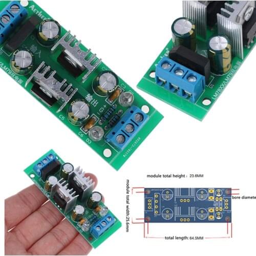 1PCS DC 18~35V AC 15~25V LM7815 + LM7915 + - 15V Power Supply Module Dual Voltage Regulator Rectifier Bridge Power Supply Module