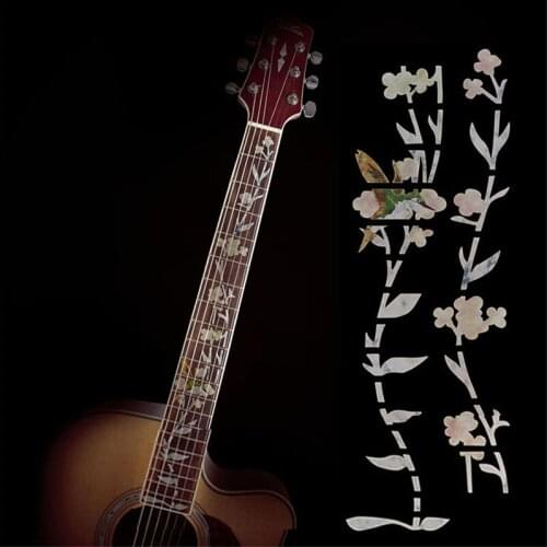 Guitar Inlay Stickers White Shell Flowers Guitarra Fretboard Decals/ Markers For Guitar Fret