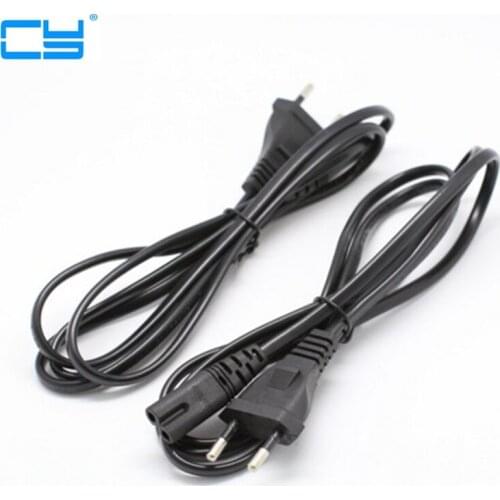 50 cm 0.5 m 1.5 m europa plug europeia ue 2-prong cabo cabo de alimentacao 2 tomada IEC 320 cord IEC320 C7 para Notebook Laptop