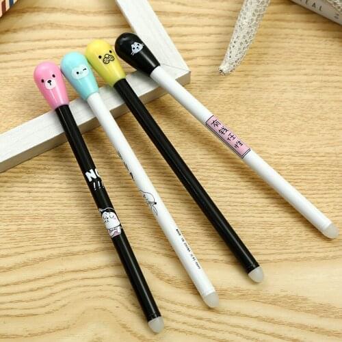Korean new cartoon animal head like matches students study stationery neutral pen office supplies Black Signature Pen