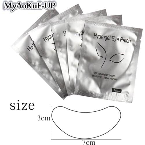 200 pairs hydrogel eye patch pads fox pattern Disposable Hydrogel fiber Lint free paper sticker eyelash patches for extension