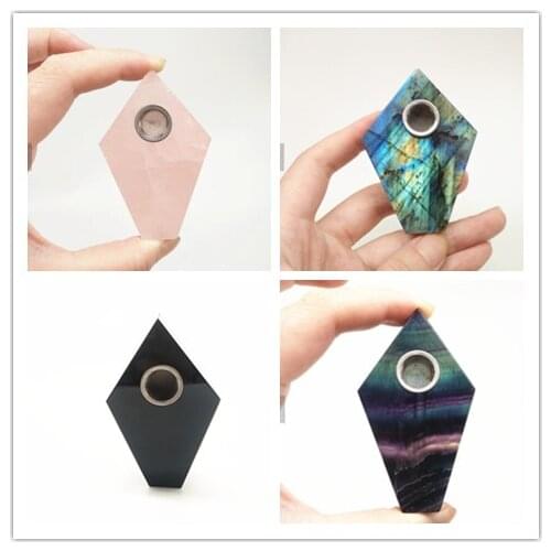 Wholesale High Quality Products Natural Quartz Magic wand point Rhomboid Crystal Smoking Pipe Health smoking Healing