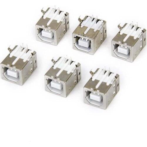 Lot of 6pcs Replacement USB Connector socket Type B Female Right Angle