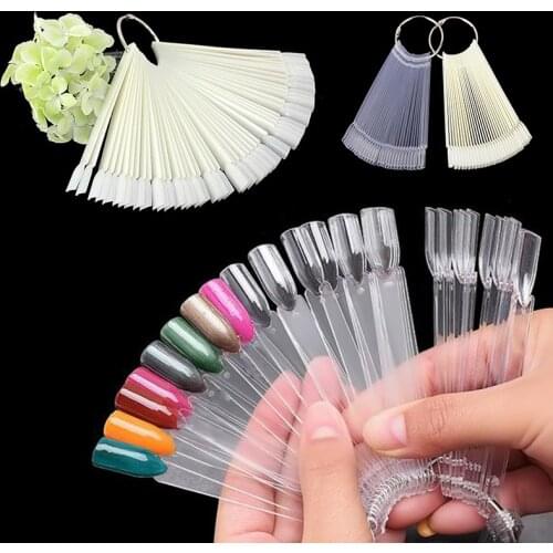 12/24/32/50PCS Sticks Fake Nail Plate Nail Polish Color Plate Sample Display Board Beginners Practicing Sketchpad Display Stand
