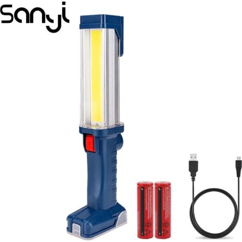 SANYI COB LED Portable Lantern 3800 LM USB Recharging 2*18650 Battery 2 Modes Flashlight Torch for Camping Hunting