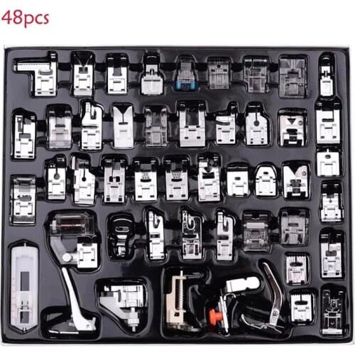 11-72pcs/Set Sewing Machine Presser Foot Press For Brother Singer Kit Braiding Blind Stitch OverLock Zipper Ruler Parts