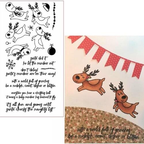 Deers&Bleesings Clear Stamps Deers&Phrases For DIY Card Making Kids Transparent Silicone Stamp New 2019