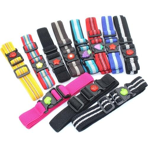 2018 New Adjustable Nylon Belt with Clip Belt Buckle for Kids Plastic Buckle childrens elastic Decorative Cartoon belt weaving