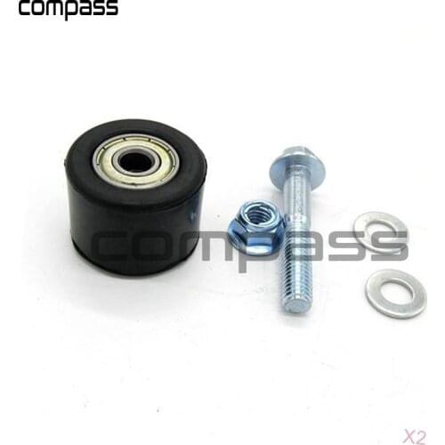 2 Packs 8mm Drive Chain Pulley Roller Slider Tensioner for Yamaha YFZ 350 Banshee ATV Dirt Pit Bike Motorcycle Replaces