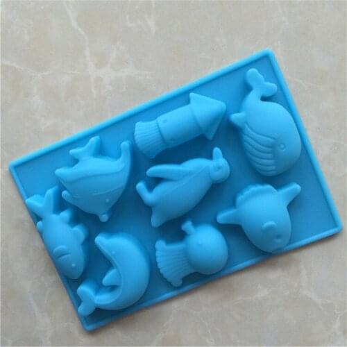 Ocean World Dolphin Silicone Chocolate Mold Silicone Handmade Feizaomusi Jelly Mold
