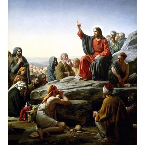 Special Offer-Christian Jesus Christ decor art - Carl Heinrich Bloch The Sermon on the Mount print art painting on canvas
