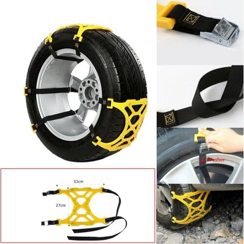 1pcs Universal Car Snow Tire Anti-skid Chains Beef Tendon Mud Wheel Safety Chain Vehicle Truck