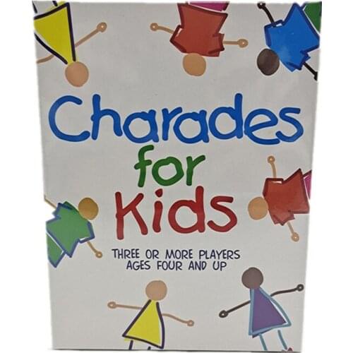 Charades for kids Childrens fun puzzles in the riddle looking gesture guessing game cards interactive cards