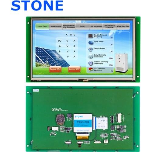 Embedded Touch Display Panel 10.1" LCD TFT Screen with UART Serial Interface