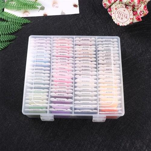1 Box 80 Color Embroidery Thread DIY Cotton Multi-Color Embroidery Yarn For Sewing Embroidery Thread Set With Organizer Box Sew