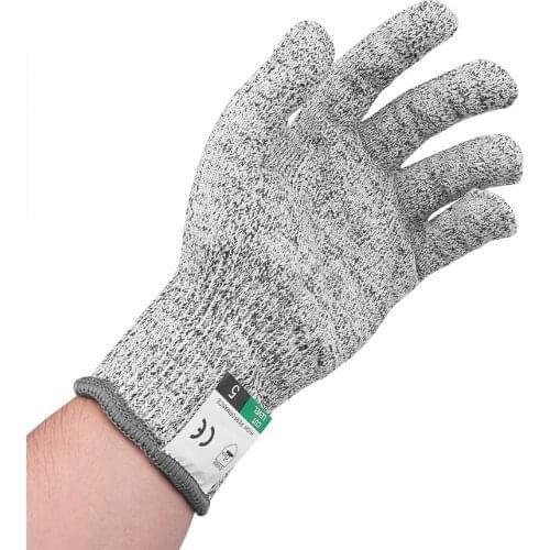 1 Pair Kitchen Cut Resistant Hand Glove Household Food Grade 5 Level Protection Safety Work Gloves Cut Resistant Gloves