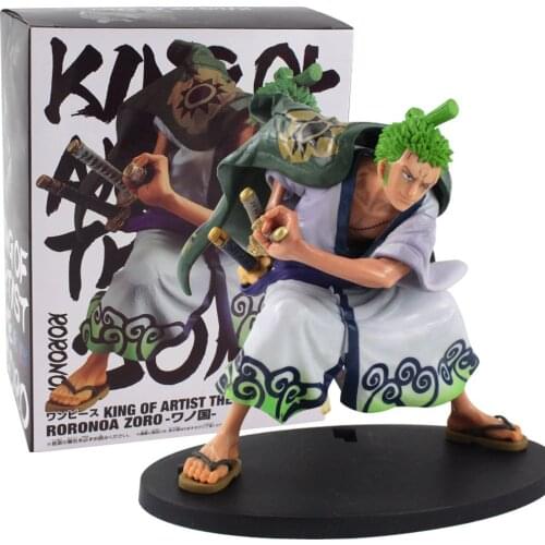 15cm OP Anime Roronoa Zoro Wearing a Kimono with Sword Weapoon Battle PVC Action Figure Cartoon Model Toy Kids Gift Brinquedos