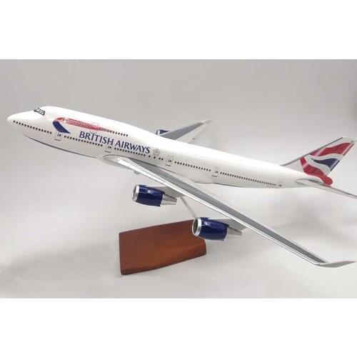47CM 1:150 British Airways Airplane 747 B747-400 UK Airline Model Toys static Die-cast Plane Airliner Adult Collection Gifts