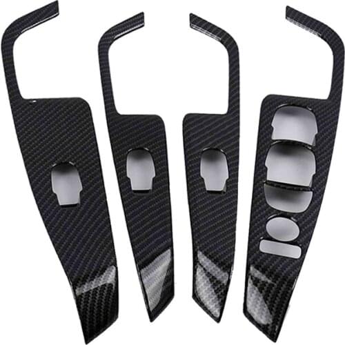 Chromed Matte Inner Door Inside Window Glass Switch Panel Lift Button Cover Trim Frame Strip for Nissan Kicks 2017