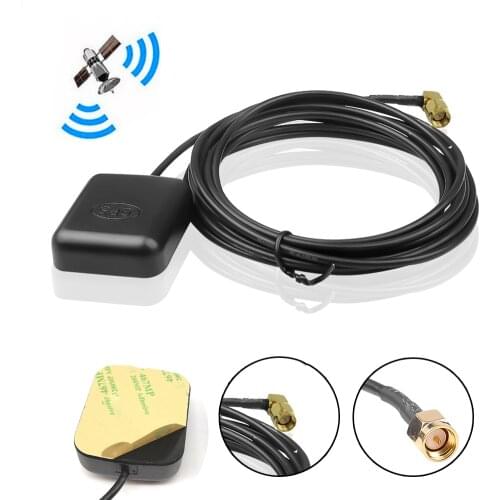 Car Gps Antenna SMA Connector 2M Cable Gps Receiver Auto Aerial Adapter with 90 Degree connector for Car Navigation Player DVR