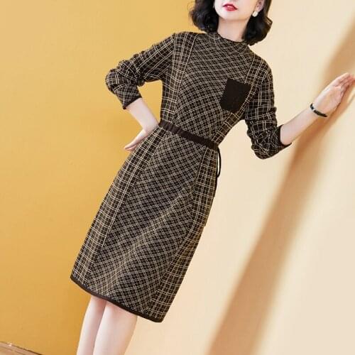 Модные платья в клетку AZTERUMI China At AliExpress