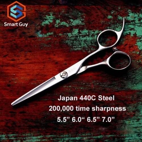Free shipping 5.5" 6.0" 6.5" inch razer edage sharp Hair stylist scissors in Japan 440c steel, SD-60