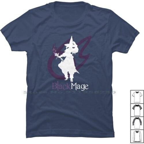 Black Mage ( Final Fantasy Xiv ) T Shirt 100% Cotton Fantasy Video Music Movie Games Final Black Tage Lack Fin Fan Art
