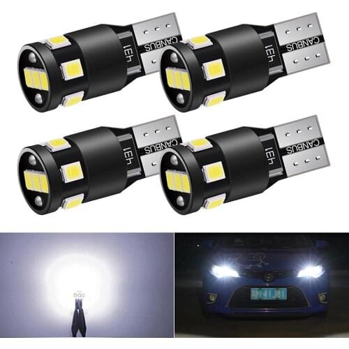 A pack T10 W5W LED Auto Wedge Parking Bulbs Canbus No Error Interior Reading Dome Lamp 168 192 Car Turn Side Clearance Light