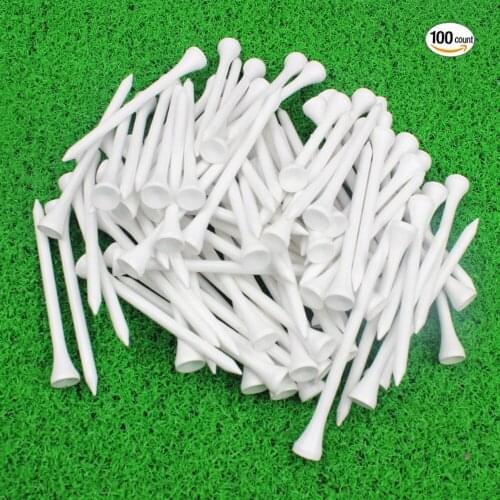 CRESTGOLF 3-1/4" Wooden Golf Tees 83mm Golf Wooden Tees Golf Accessories 4 Colors For Choice 100pcs/Pack