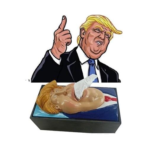 US Trump tissue box, spoof Trump tissue box, pumping tissue box, drawing paper decoration in the living room